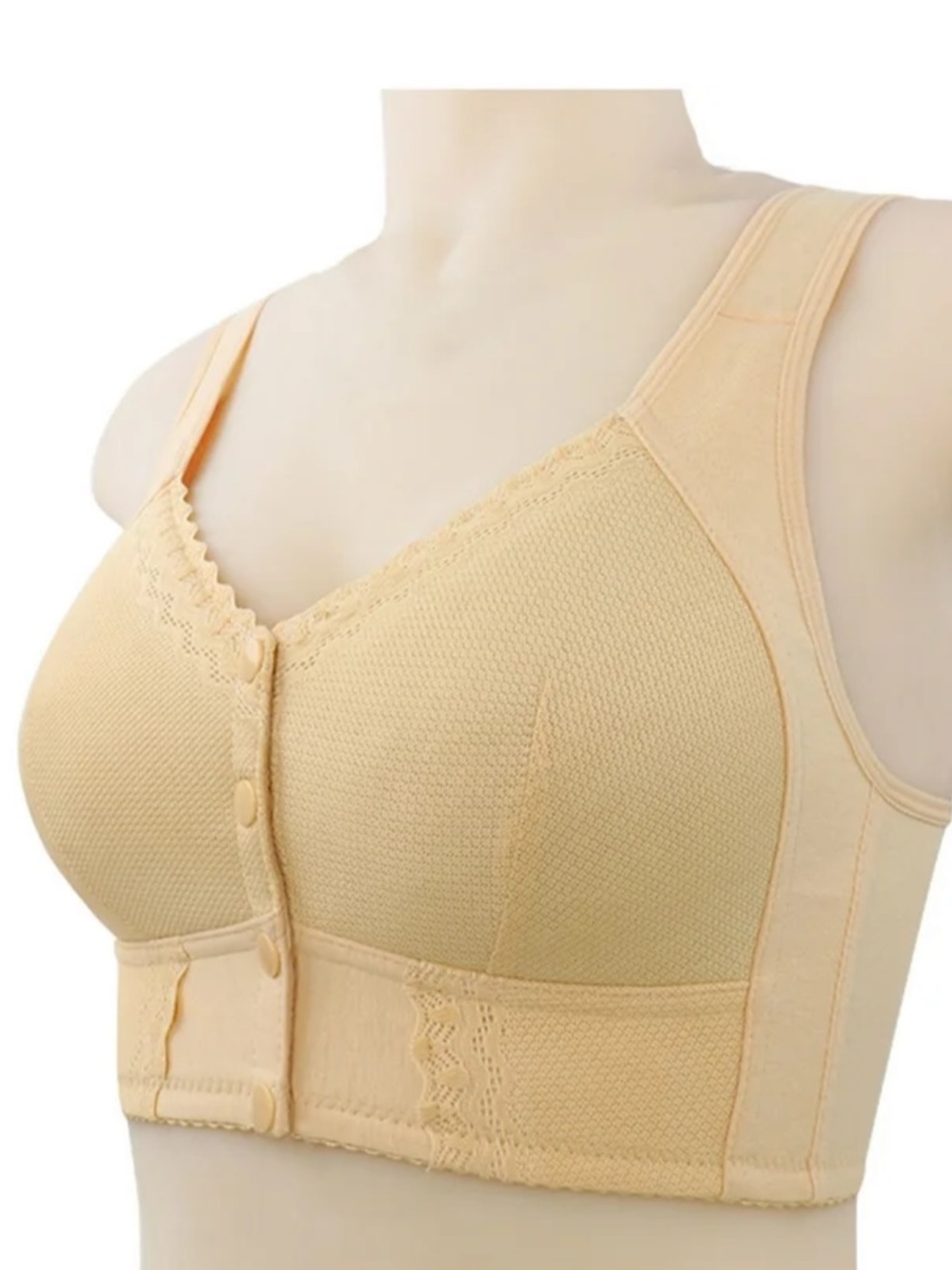Comfort Front-Closure Non-Wired Peach Bra
